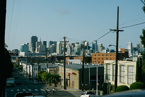 San francisco skyline containing city, landscape, and cityscape, an Industrial Photo by Matt Jones