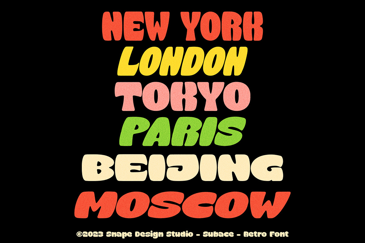 Subace - Retro Font, a Sans Serif Font by Snape Design Studio (Photo 5 of 9)