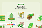Ramadan Festive 3D Icon Pack, a Seasonal Illustration by twinstd (Thumbnail 1 of 7)