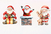 Adorable Santa Watercolor Clipart, an Illustration by Dream Creation (Thumbnail 6 of 6)