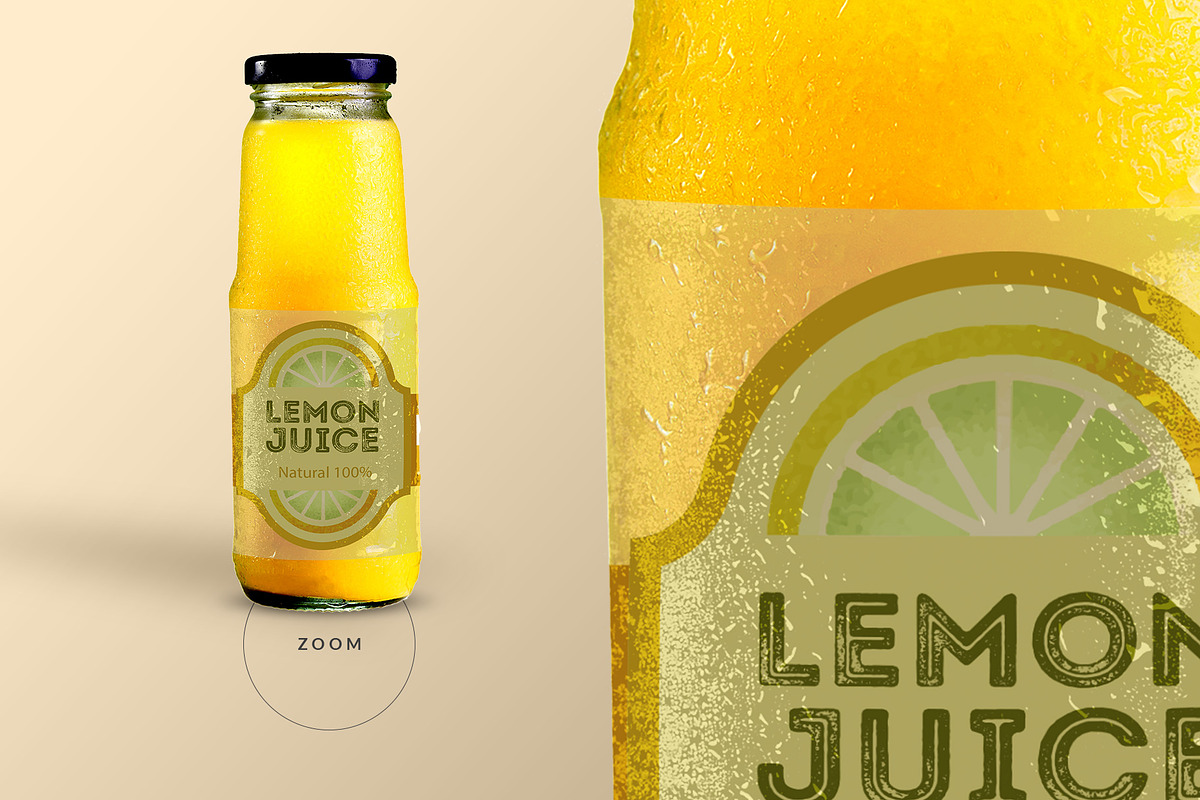 Fruit Juice Glass Container Mockup, a Cups & Container Mockup by Designertale (Photo 4 of 8)