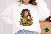 Cozy Autumn Selfie Girls Clipart, a Seasonal Illustration by Craft Nest (Thumbnail 7 of 12)