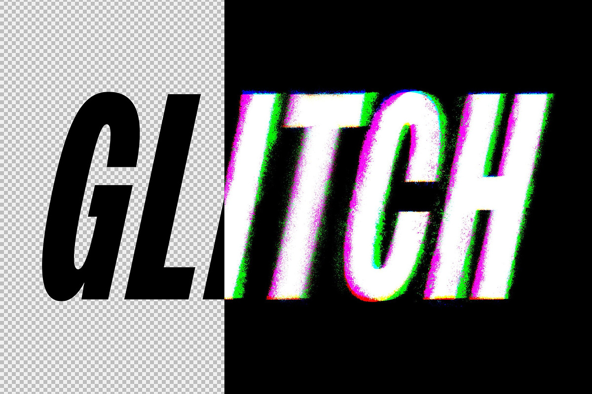 Glitch Distort Text Effect, a Layer Style Add-On by Design Squad (Photo 3 of 4)