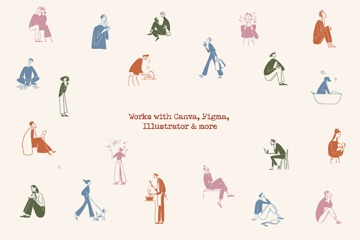 Minimal Line Art People, a Person Illustration by Veyla (Photo 3 of 8)