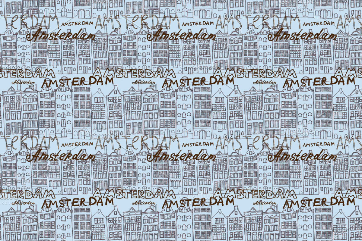 6 Seamless Amsterdam patterns preview 3