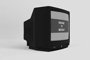 CRV Vintage TV Mockup