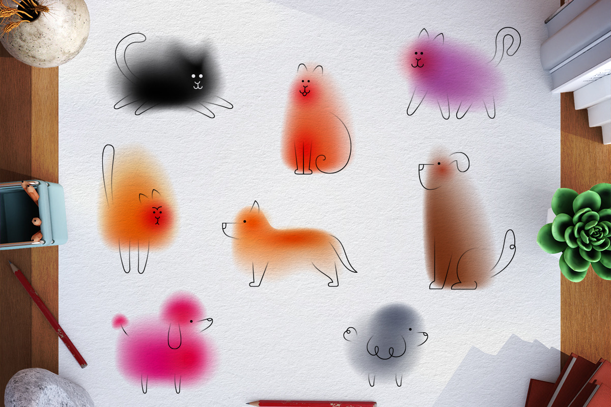 Cats and dogs., an Animal Illustration by CGterminal (Photo 1 of 4)