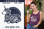 Unicorn and universe tattoo, an Animal Illustration by intueri (Thumbnail 1 of 8)