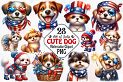 4th of July Cute Dog Sublimation, a Seasonal Illustration by RobertsArt (Thumbnail 1 of 7)