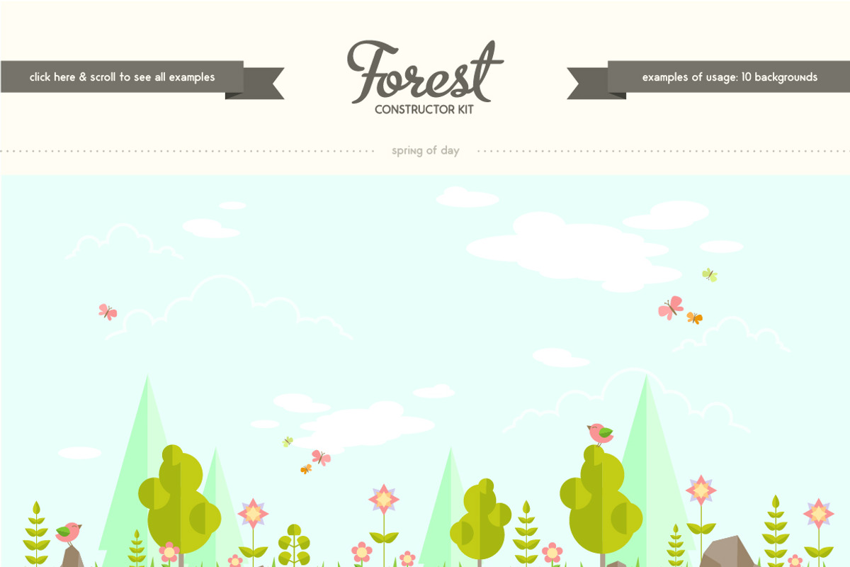 Forest Constructor Kit, a Decorative Illustration by Elena Paletskaya (Photo 3 of 4)