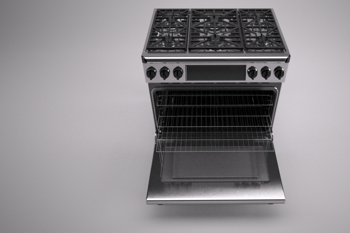 36 inch gas range cooker, a Furniture 3D Model by kjpargeterimages (Photo 5 of 12)