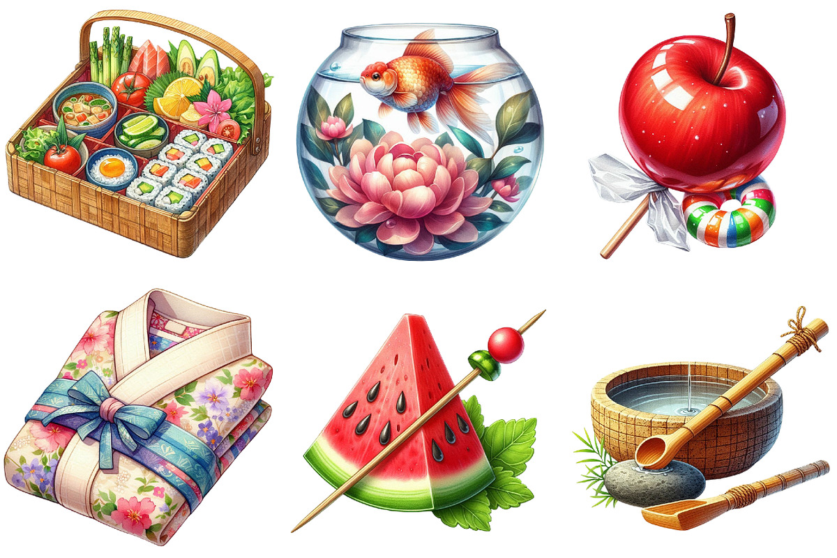 Japanese Summer Aesthetic Clipart, an Illustration by Pixels.Craft (Photo 5 of 7)