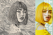 Vintage Line Art Photo Effect, an Action Add-On by Amorjesu.com (Thumbnail 24 of 27)