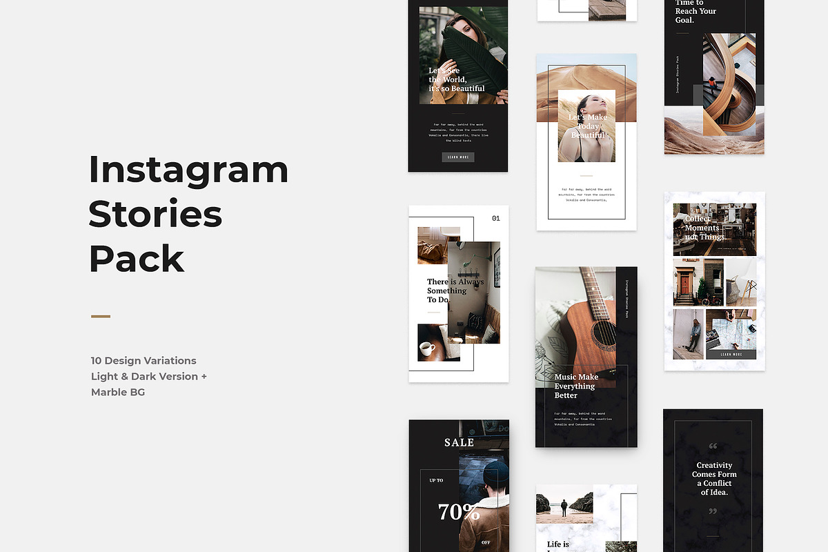 Instagram Stories Pack, a Social Media Template by Visula Co (Photo 1 of 6)