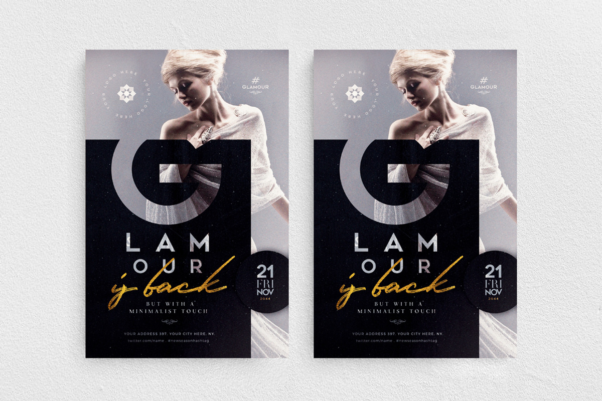 Glamour Is Back Flyer + Instagram, a Flyer Template by Touringxx Creative Studio (Photo 1 of 3)
