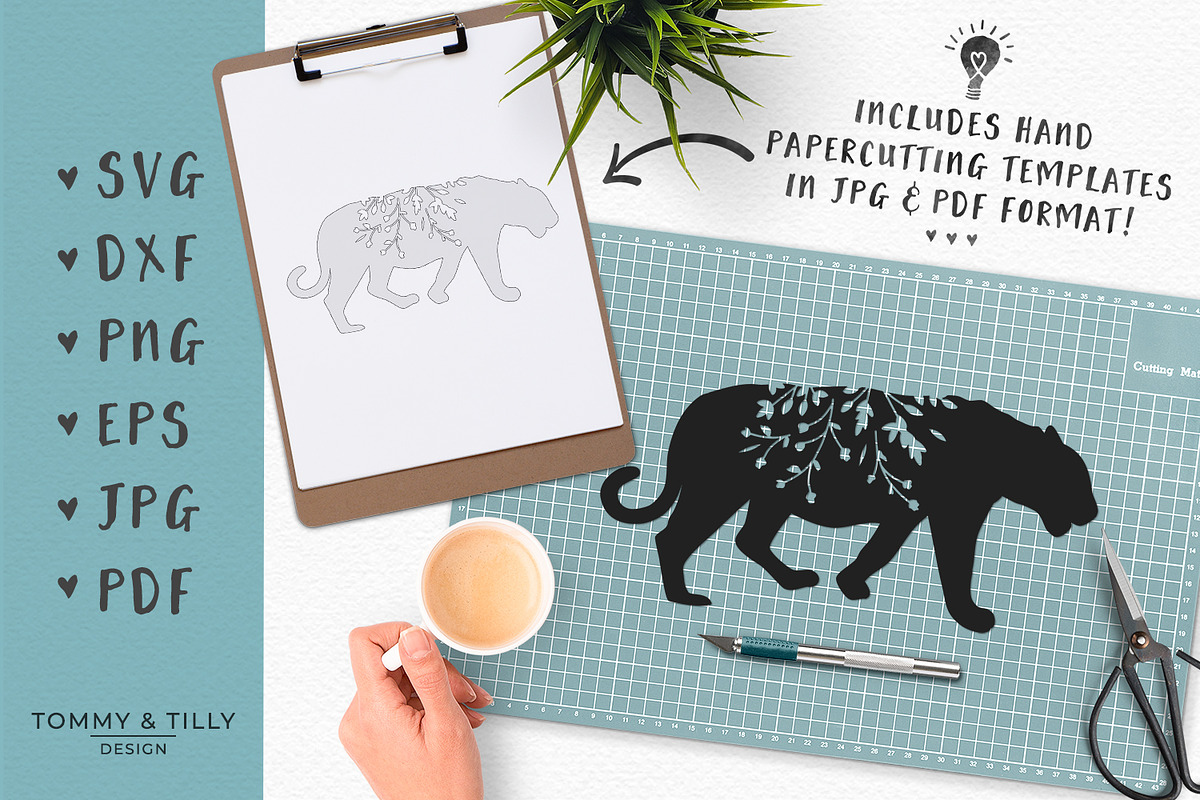 Tiger Silhouette - SVG & Clipart, an Object Graphic by Tommy & Tilly Design (Photo 4 of 4)