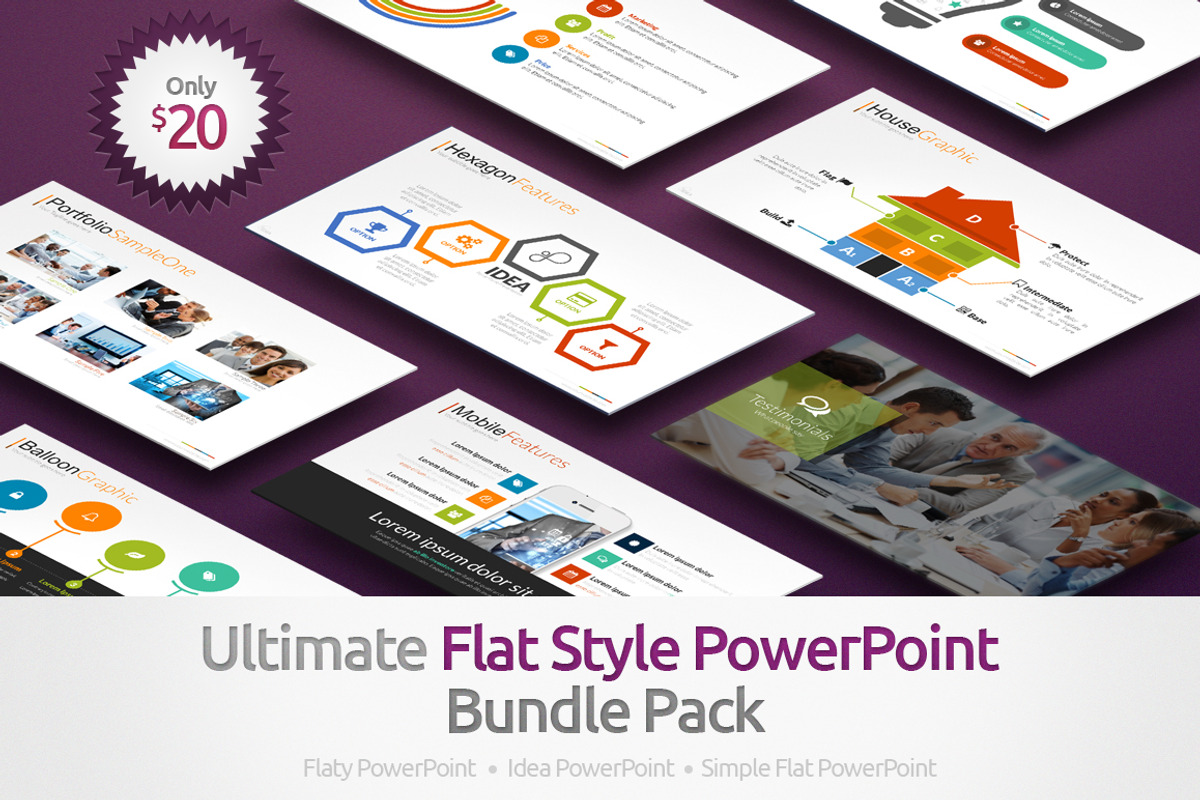 Ultimate Flat Style Bundle, a Presentation Template by iDny (Photo 1 of 5)