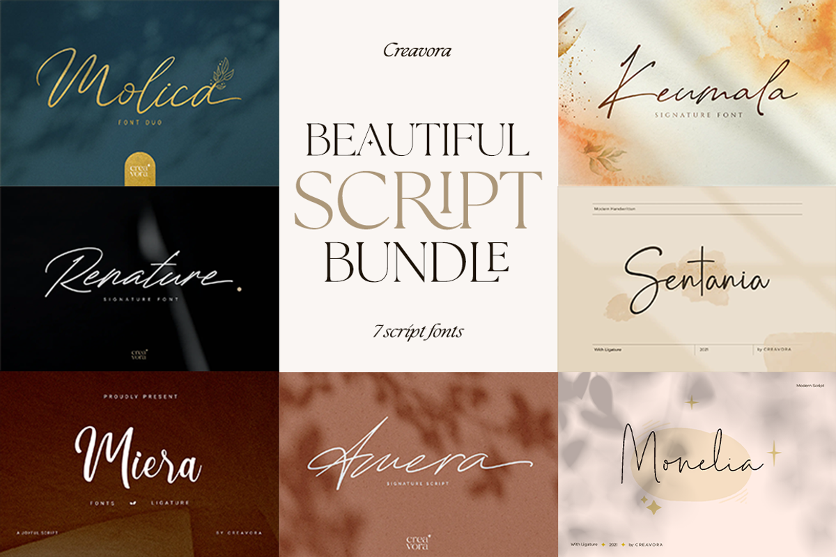 Beautiful Script Font Bundle