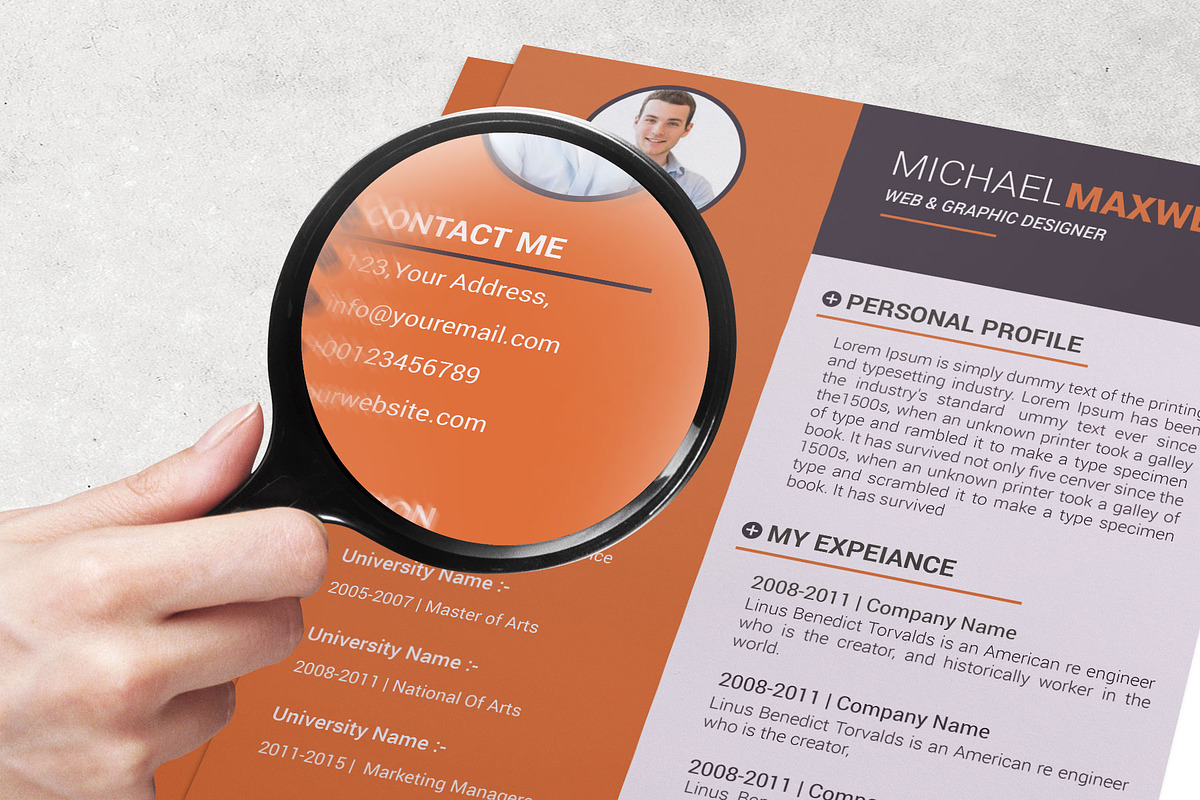 Resume - CV Design Templates, a Resume Template by designvillage (Photo 11 of 13)