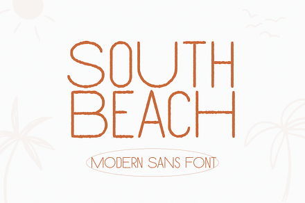 South Beach | Textured Sans Font, a Sans Serif Font by KA Designs