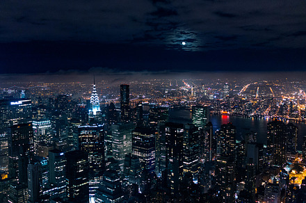 Full Moon in NYC, an Architecture Photo by HipFonts