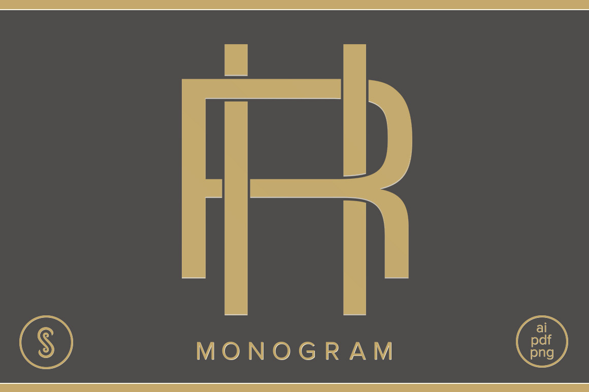 HR Monogram RH Monogram, an Illustration by Shuler Studio