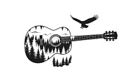 Nature Landscape Guitar Silhouette, an Object Illustration by Creativeshirt (Thumbnail 25 of 31)