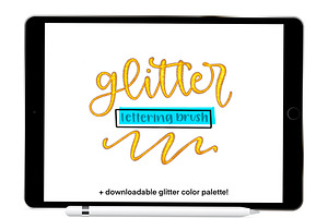Glitter Procreate Lettering Brush