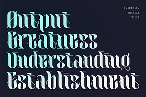 Realitas; Unique Experimental Font