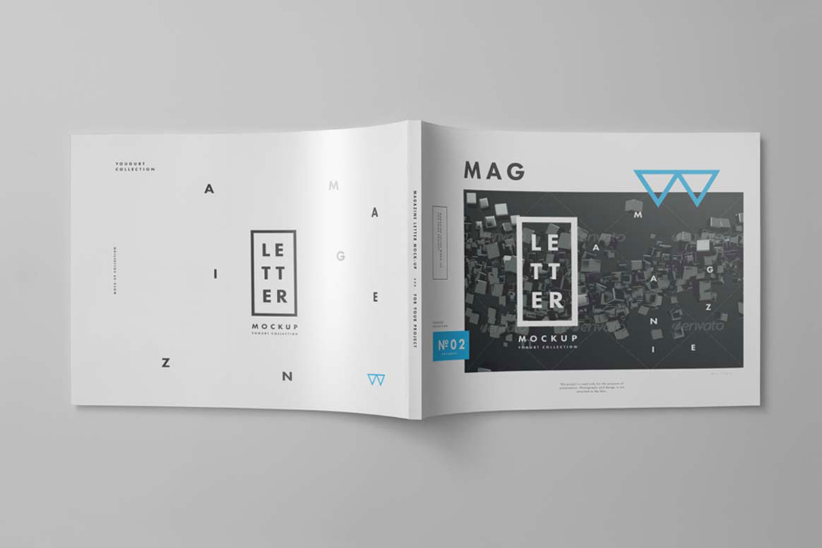 US Letter Magazine Mock-up, a Books & Magazine Mockup by Yogurt86 (Photo 3 of 9)