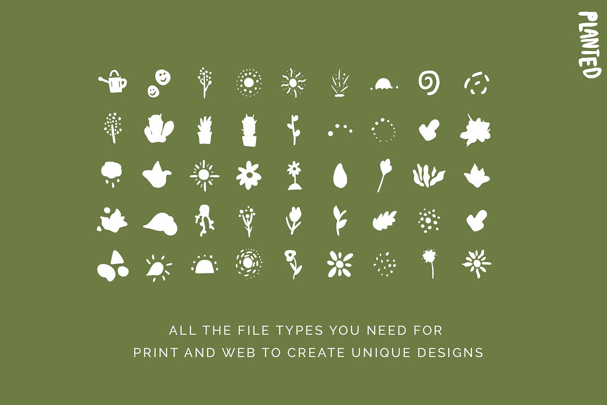Planted Flower Sun Illustrations, a Solid Icon by CreativeWilderness (Photo 6 of 13)
