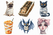 Watercolor Halloween Mummy Clipart, an Illustration by Craft Nest (Thumbnail 5 of 6)