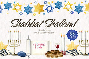 Shabbat Shalom Ceremony Clipart