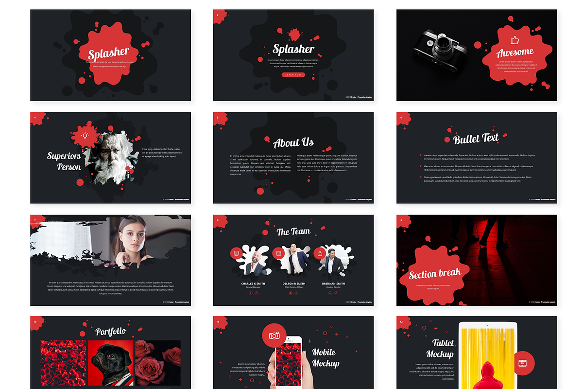 Splasher - Powerpoint Template, a Presentation Template by AQR Studio