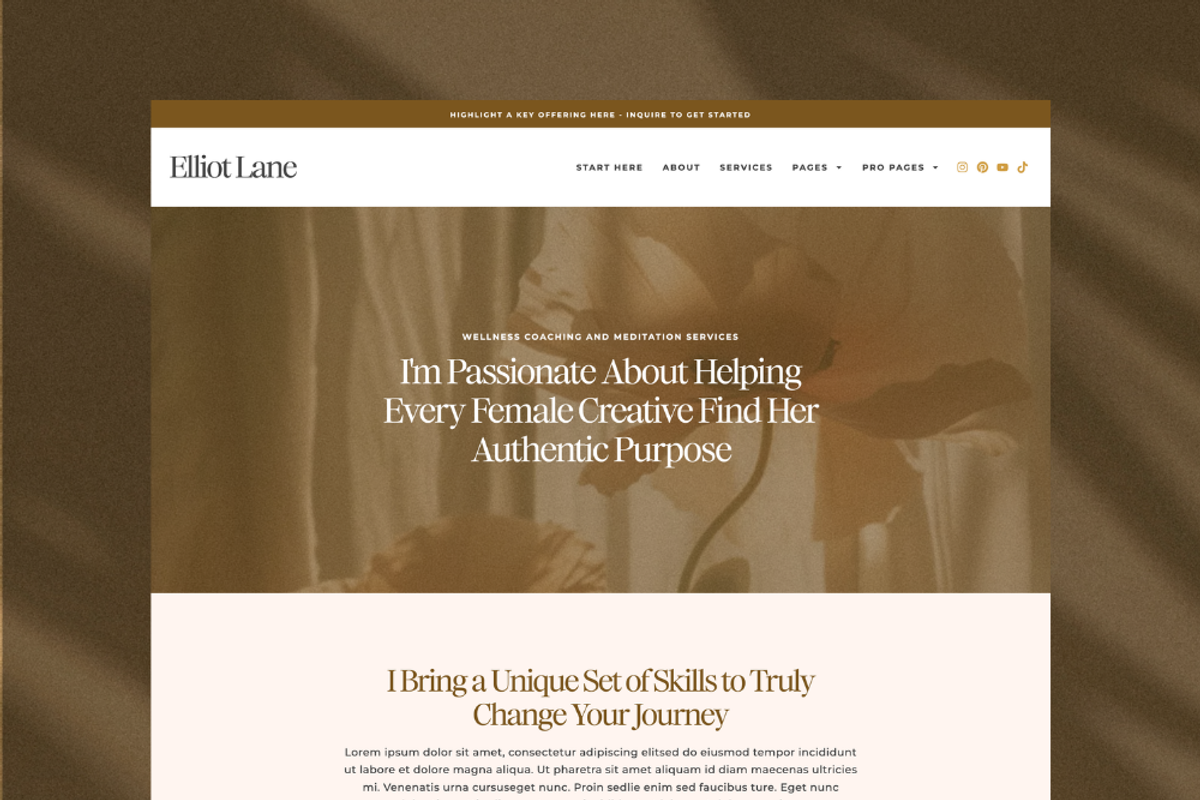 Elliot WP Theme with free Elementor, a WordPress Template by Pix & Hue (Photo 5 of 6)
