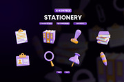 Stationery 3D Icon, an Object Graphic by Artnivora.Std (Thumbnail 1 of 4)