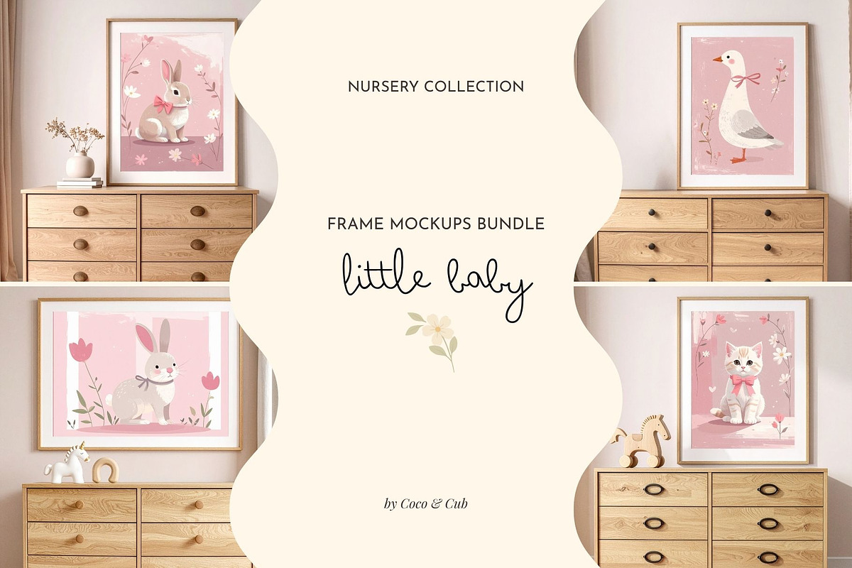 Nursery Frame Mockup Bundle, a Household Mockup by Coco & Cub Studio (Photo 1 of 6)