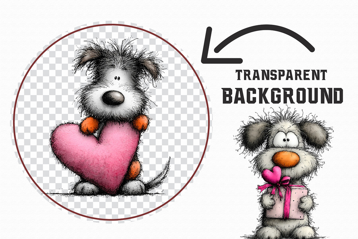 Whimsical Puppy Love Valentine Clipa, an Illustration by Libby Wishes (Photo 3 of 7)