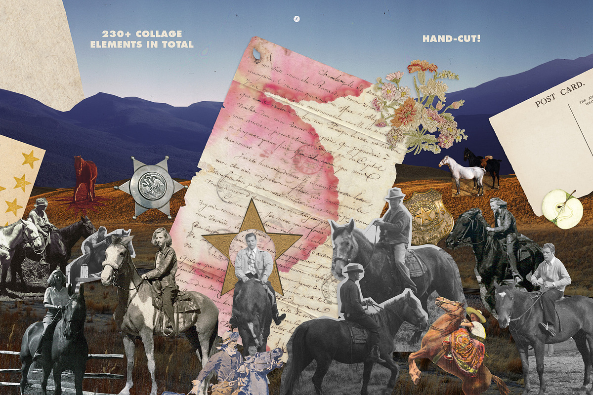 Horses - Mixed Media Collage Kit, an Object Graphic by Freezerondigital (Photo 4 of 14)
