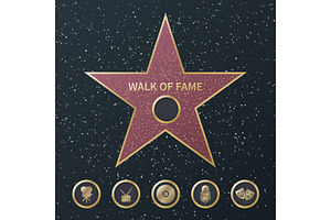 Hollywood fame star. Art and famous, an Illustration by YummyBuum