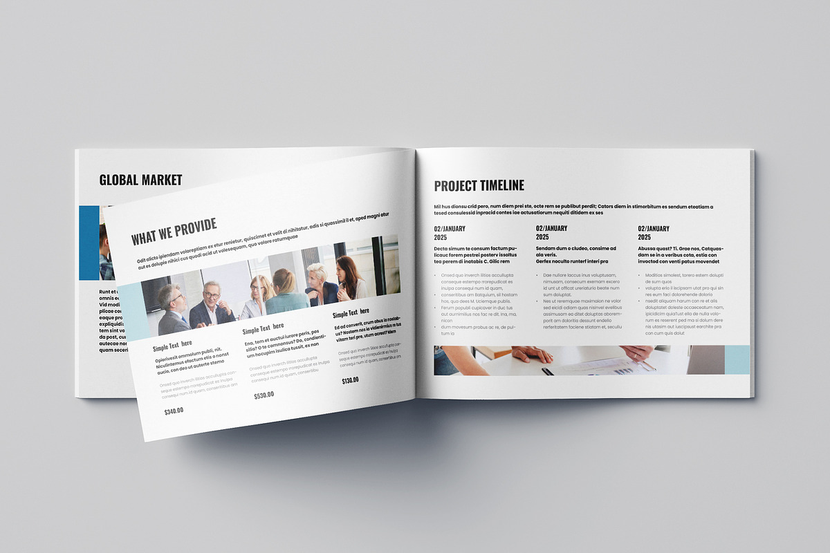 Business Plan Template Landscape, a Brochure Template by Pixelpick