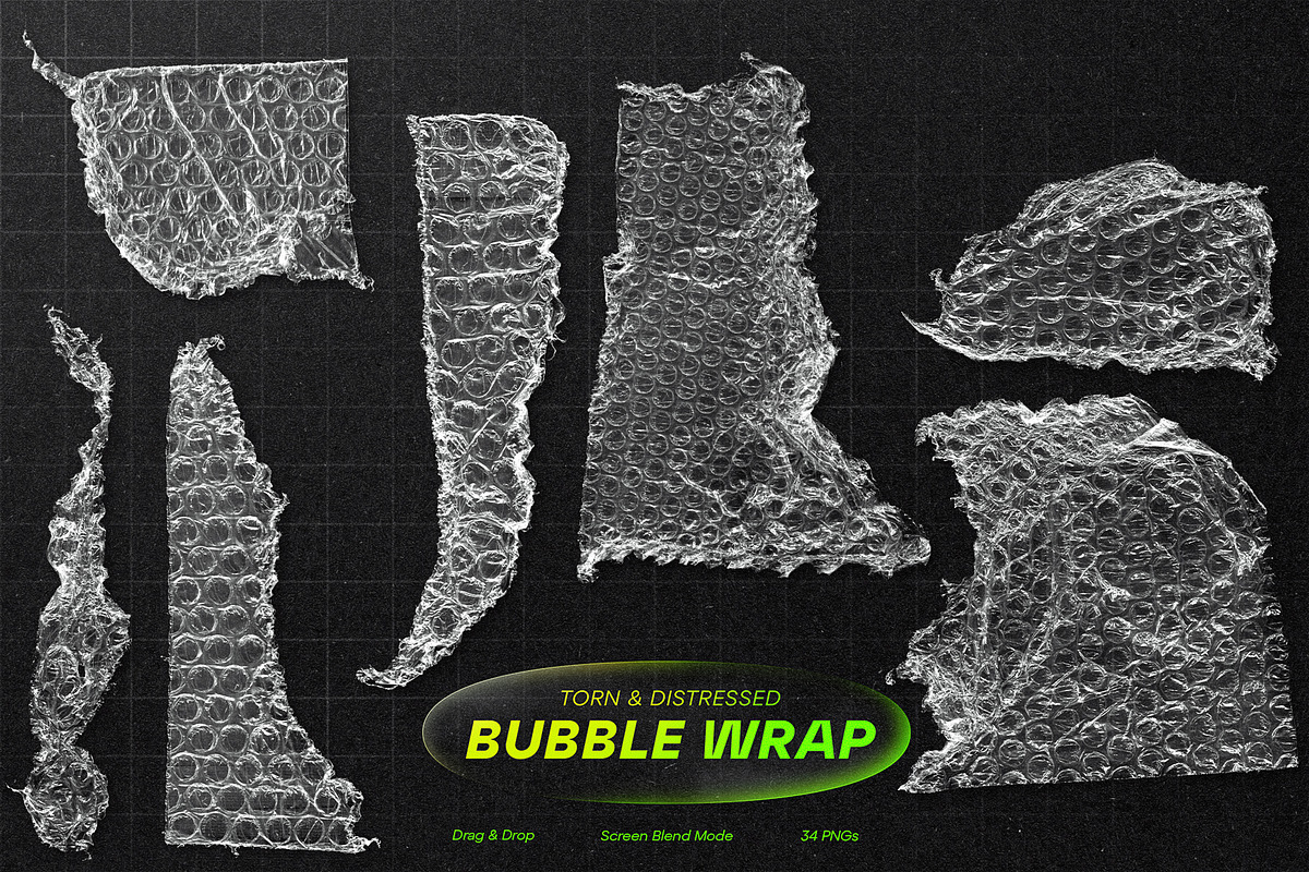 Torn & Distressed Bubble Wrap, a Texture Graphic by Meglenov (Photo 8 of 14)