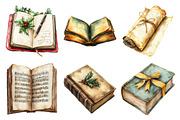 Watercolor Christmas Readings Clipar, an Illustration by Daily.Designs (Thumbnail 4 of 5)