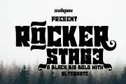 Rocker stage, a Blackletter Font by Bramcreative (Thumbnail 1 of 11)