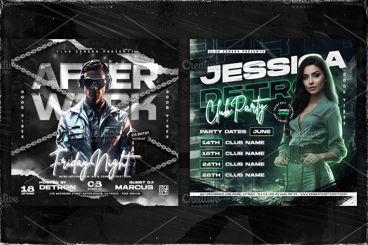 10 DJ Party Flyer Template, a Print Template by OnurDemircan (Photo 8 of 8)