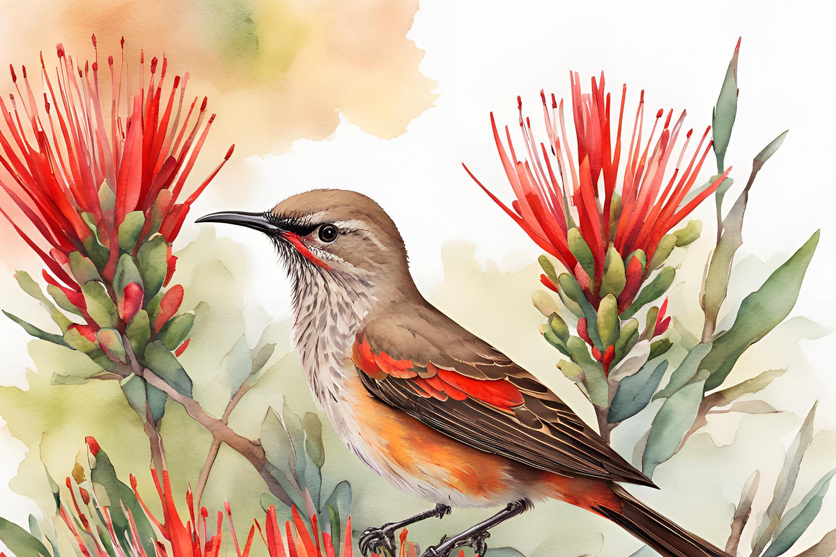 South African Sugarbird, an Animal Illustration by Karliefie (Photo 2 of 8)