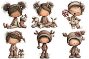 Christmas Pajama Party Clipart, an Illustration by Craft Nest (Thumbnail 11 of 11)
