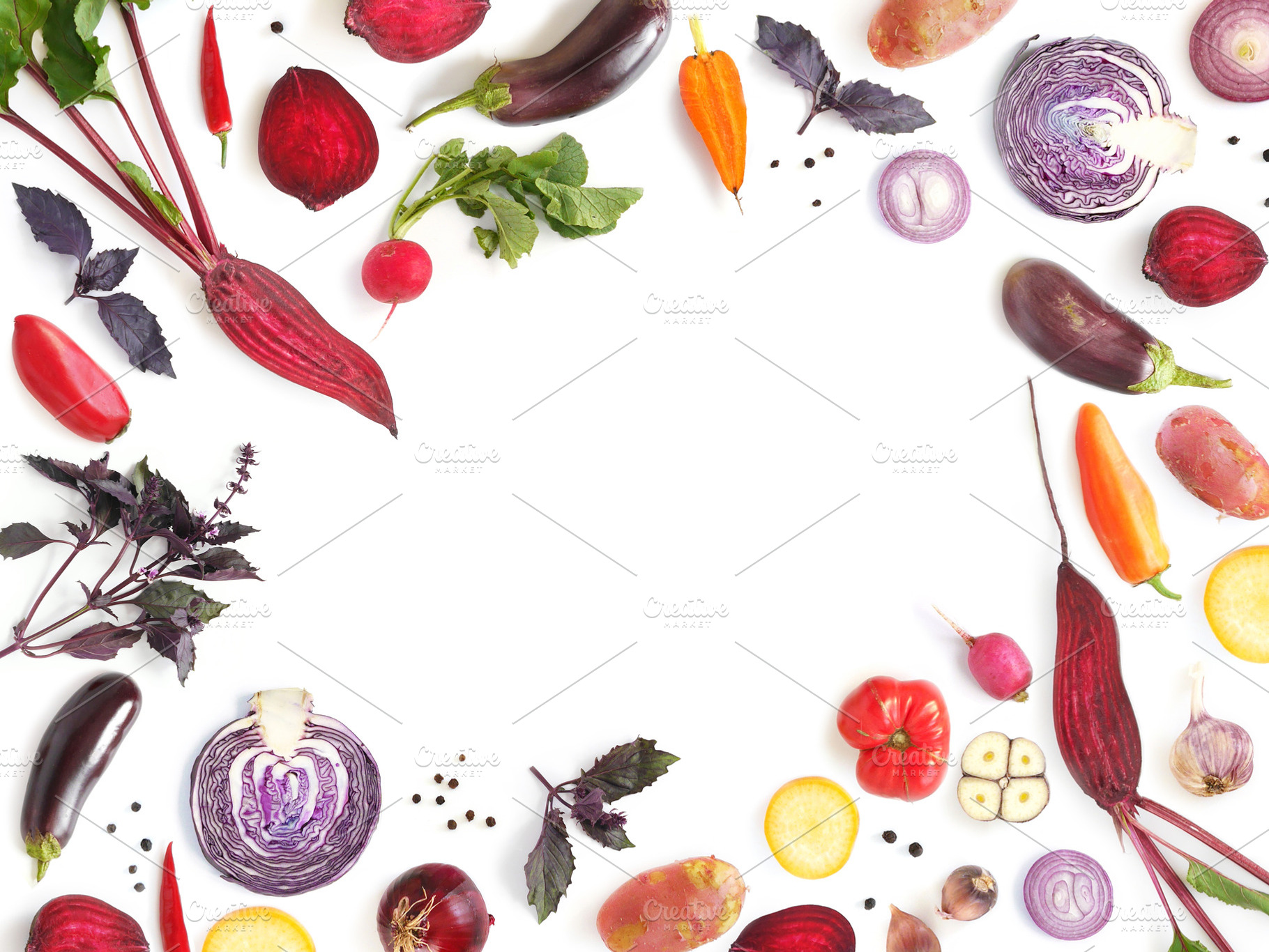 Frame of vegetables, a Food & Drink Photo by Photo patterns