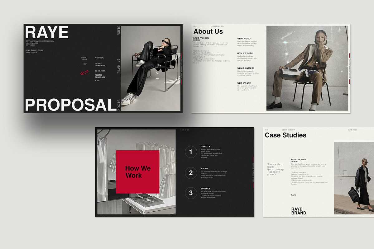 RAYE | Brand Proposal Template, a Presentation Template by slidestock55 (Photo 4 of 10)