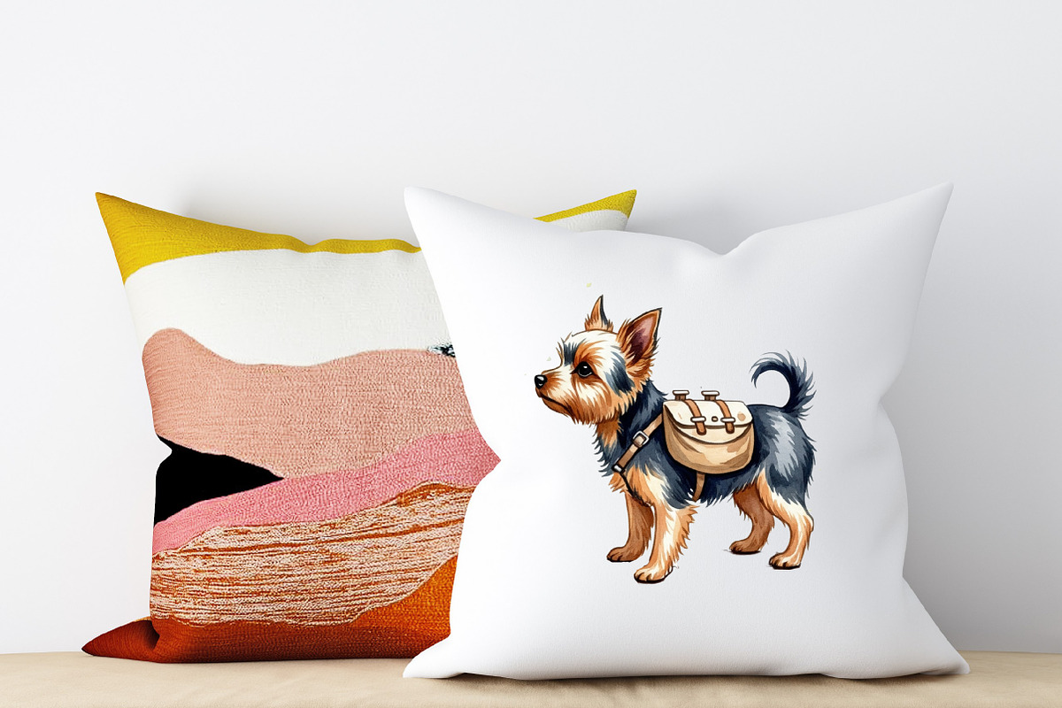 Watercolor Autumn Dog Clipart, an Illustration by SVGArt (Photo 8 of 8)